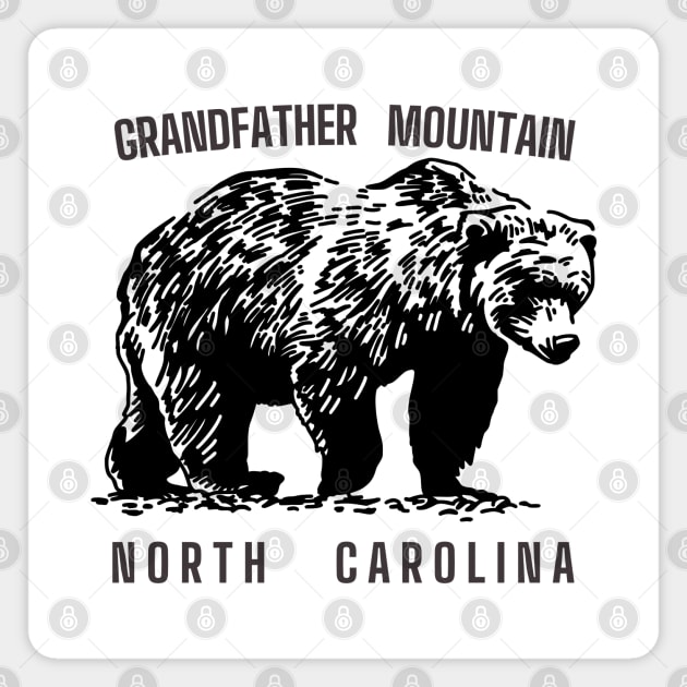 Grandfather Mountain, North Carolina - Big Black Bear Magnet by Contentarama